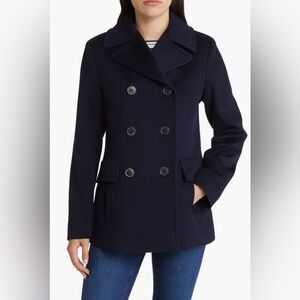 Fleurette Navy Blue Wool Peacoat Size 0